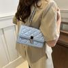 Foreign small bag women's bag 2025 spring and summer new trendy fashion diamond check chain crossbody bag simple one-shoulder small square bag