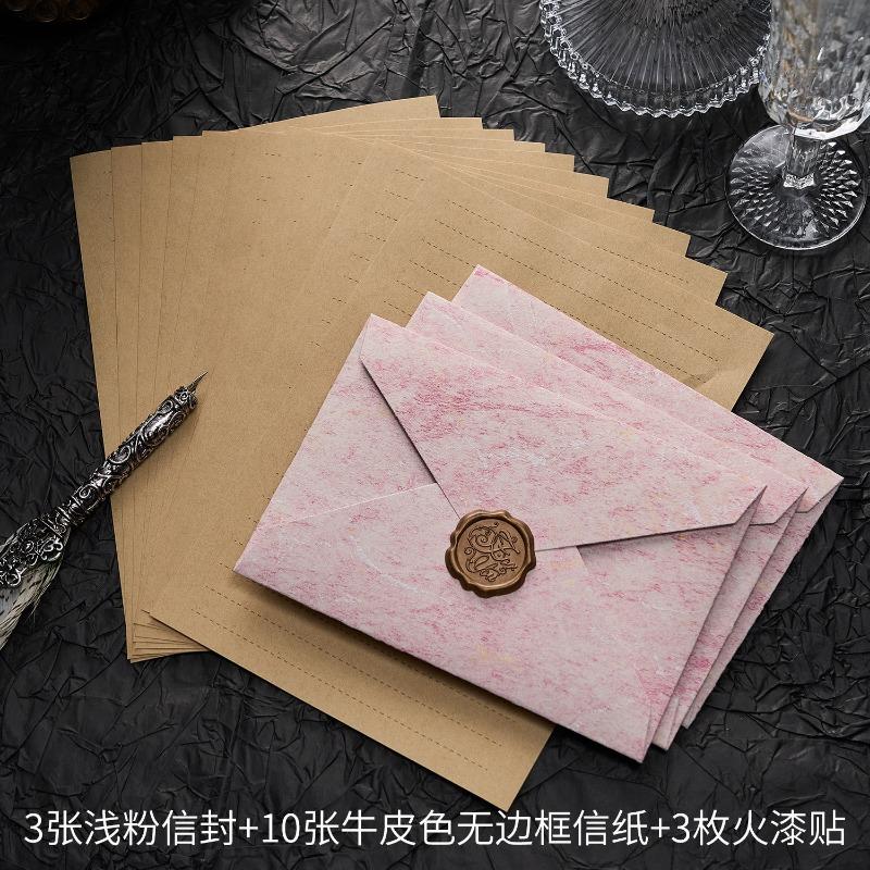 Gilded Envelope Letter Paper Set With Wax Seal For Valentine S Day
