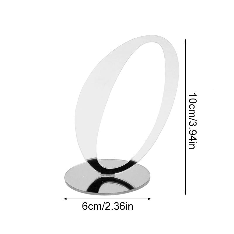 1PC Number Sign Birthday Party Seat Card 0-9 Number With Base Wedding Supplies Acrylic Mirror Table Decor 3D Digital