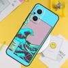 Ретро-кибер статуя «Великая волна» для OPPO Reno 12F 14F 13F 11F 10 11 12 13 14 Pro 7 8 Lite 8T OPPO Find X6 X5 X8 X9 Pro Чехол