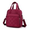 New embroidered thread rhombus women's backpack large capacity multi-purpose bag women's hand shoulder oblique straddle backpack