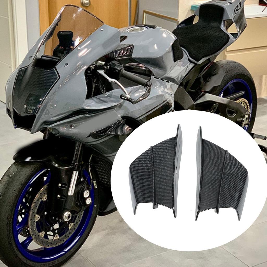 Motorcycle Winglets, Wing Spoiler, Aerodynamic Wing Kit Spoiler, ABS Material, Universal, 2pcs