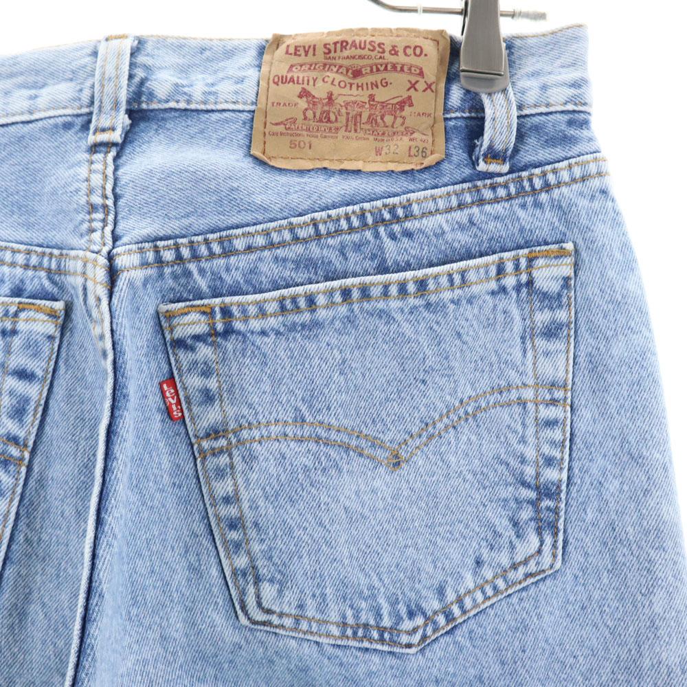 Levi's 90-е годы Сделано в США 501 старые прямые джинсы W32 Ширинка на пуговицах Мужские Б/У