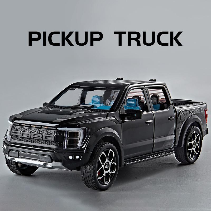 FETG4 1:20 Ford Raptor F150 Pickup Alloy Truck Car Model Diecast Metal Off-road Vehicle Car Model Sound Light Simulation Kids Toy Gift