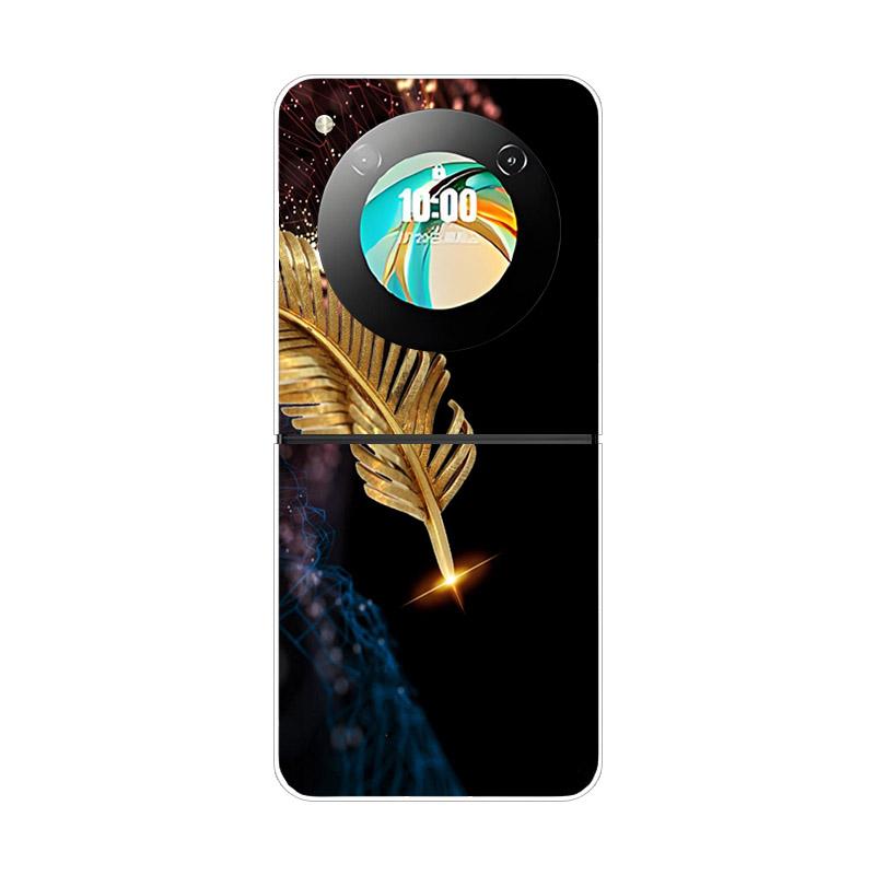 Чехол для ZTE Nubia Flip NX724J Модный Расписной Прозрачный Жесткий ПК Складной Для ZTE Libero Flip 5G A304ZT Прозрачная Крышка Телефона Funda