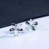 Delicate Flower Earrings Female Minority Noctilucence Stone 925 Sterling Silver Lucky Earrings