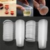 10/30/50pcs 25ml Plastic Sauce Containers with Hinged Lids – Clear Disposable Food Cups for Takeaway, Dips, Samples & Meal Prep