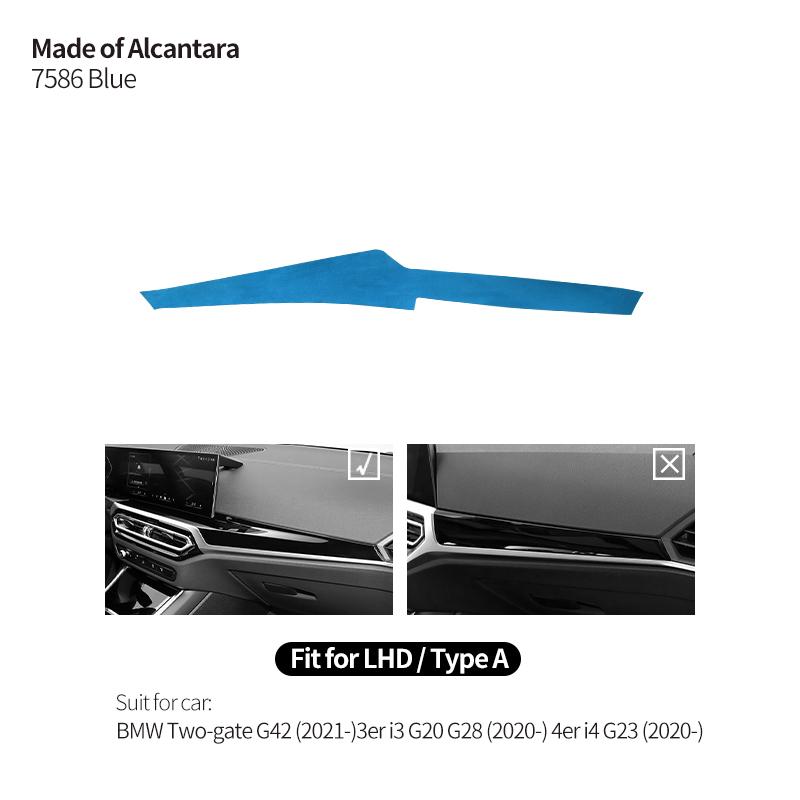 For BMW Two-gate G42 3er I3 G20 G28 4er I4 G23 Center Console Dashboard Trim Sticker Made of Alcantara Car Interior Accessories