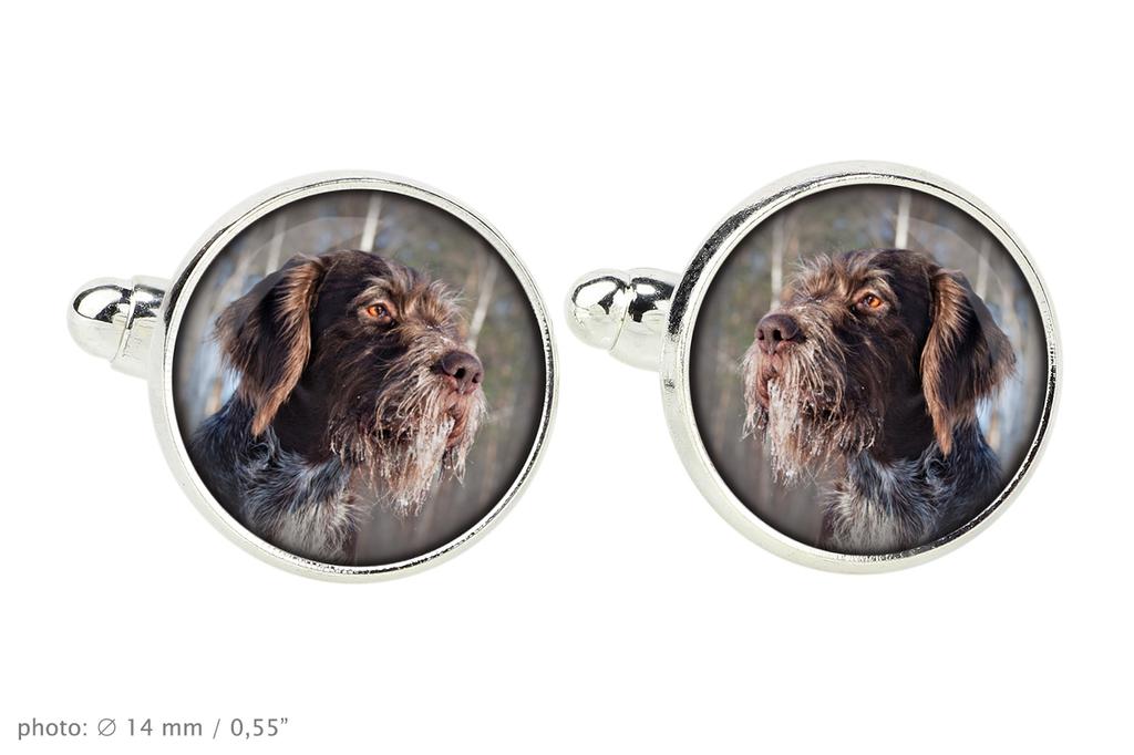 German Wirehaired Pointer - cufflinks, a shirt accessory, a shirt pendant from the Art-Dog brand