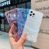 Card Bag Shockproof Phone Case For iPhone 15 14 13 12 11 Pro Max XR X XS 6 7 8 Plus SE Mini Clear Color Soft Frame Hard Cases