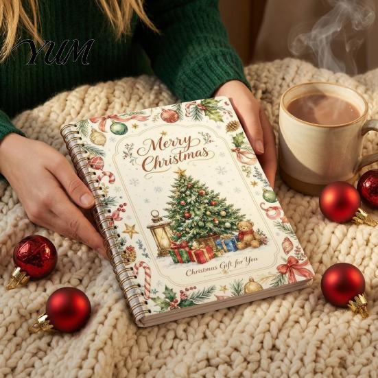 Новогодний аксессуар для подарков Книга рождественских открыток, Набор для самостоятельного изготовления «Веселый студенческий выживальщик» на спиральном переплете, Книга воспоминаний для особых случаев, 10 страниц с поздравлениями