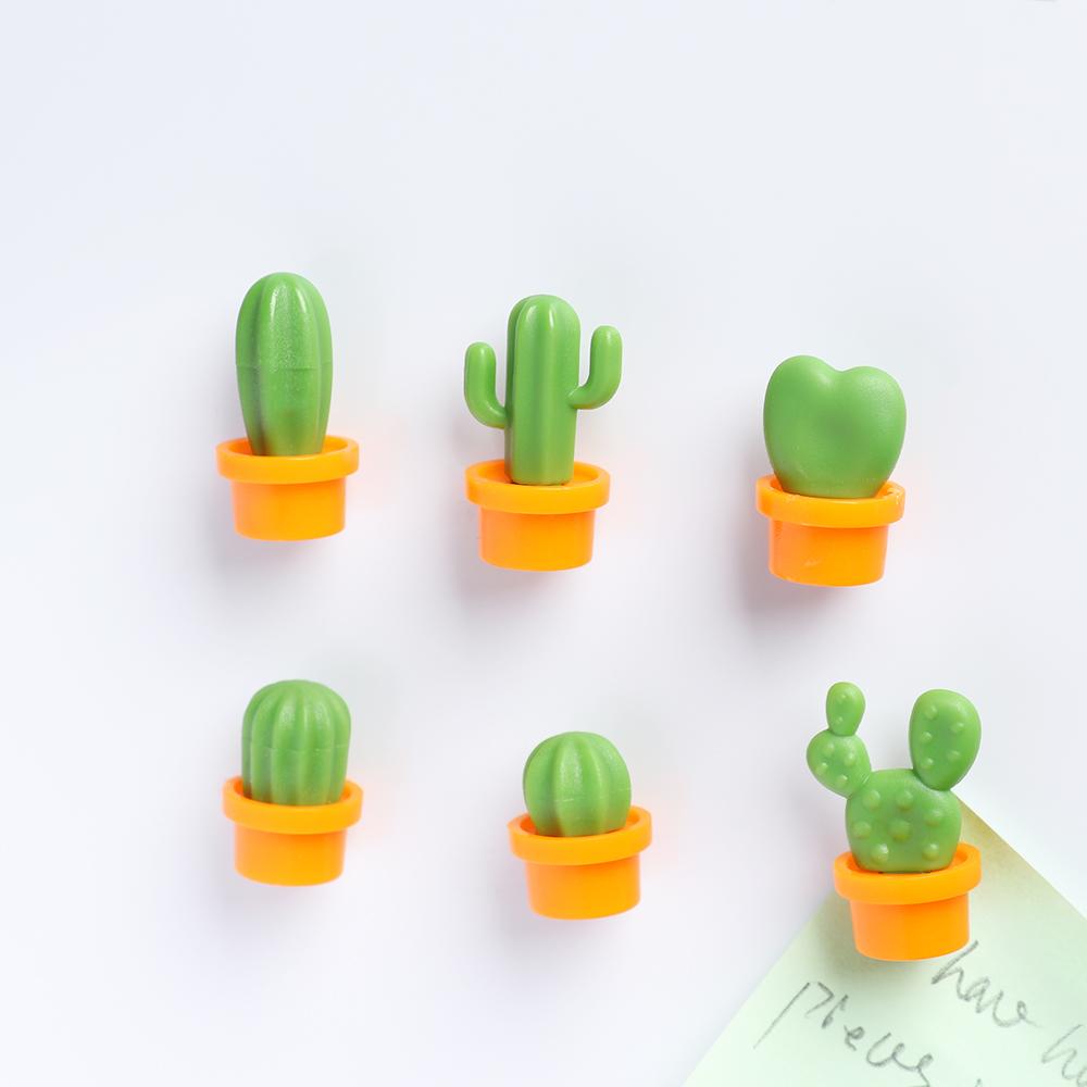 Room Home Decoration Succulent Potted Refrigerator Magnet Simulation Cactus Magnetic Stickers