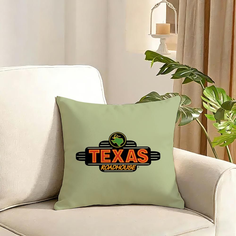 Texas Roadhouse Cushion Cover Reversible Plush Pillow Cover Soft Fluffy Home Decor for Sofa Bedroom