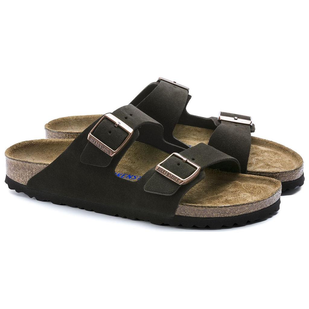 Birkenstock Arizona Мягкая стелька Замша Мокка Унисекс Кроссовки Коричневый 0951313
