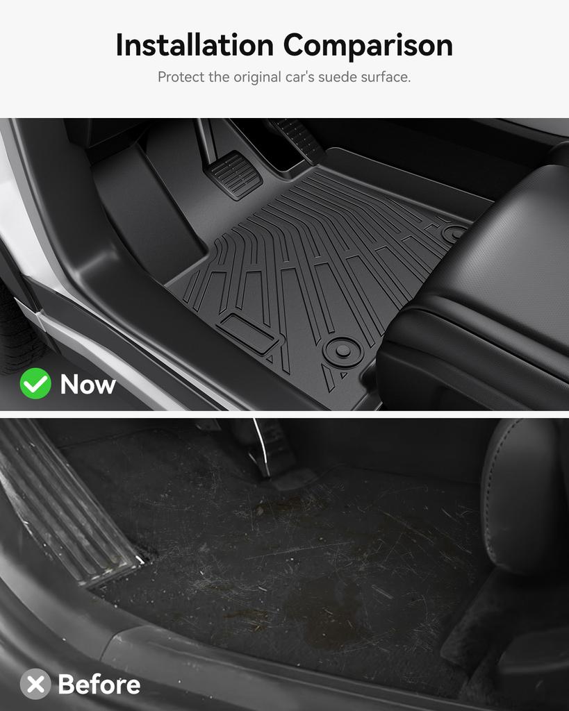 YZ For Hyundai Santa Fe MX5 Sonata Tucson NX4 Kona Grandeur KIA Sorento Car Trunk Mat Luggage Mat TPE LHD Set Floor Liner Mat