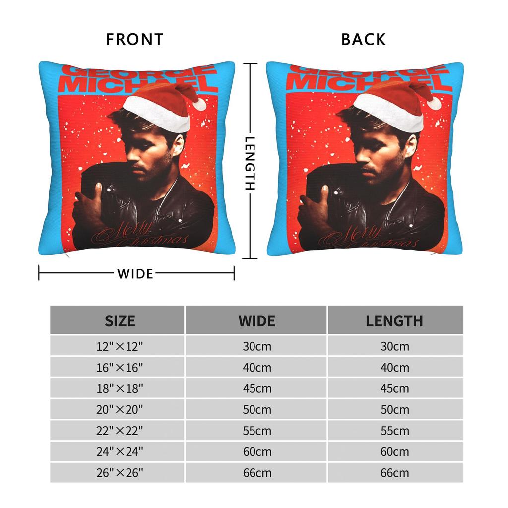 George Michael Retro Tour 80S Pillow Case Comfy Pillow Cover Fashion Cushion Cover For Sofa Bedroom Home Decor