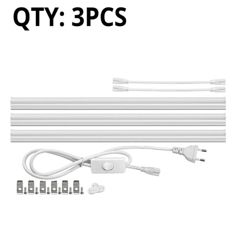 Светильники для кухни T5 6W 10W Tube Bar Lamp 2835 SMD светодиоды 85-265V Светодиодные лампы для украшения спальни Кнопочный переключатель luminaria с вилкой европейского стандарта