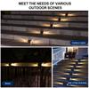 2025 Outdoor Stair Lights Solar LED Step Lights Waterproof Solar Fence Pathway Lights Two Sided Luminescence Patio Garden Decor