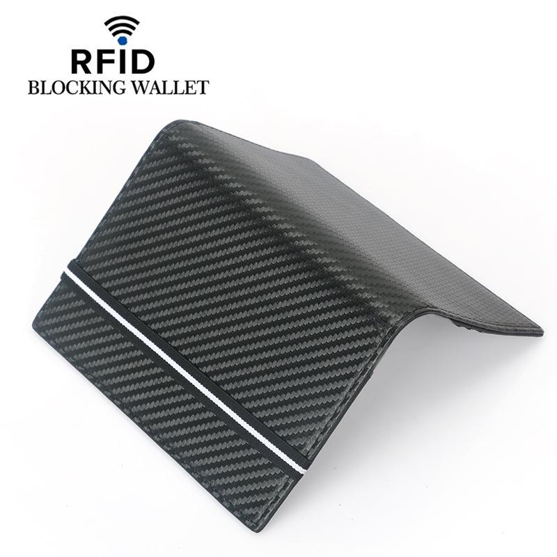 2020 RFID Держатель для паспорта, Коровья кожа с эластичной лентой, Многослотовые слоты для карт, Обложка для удостоверения личности и документов