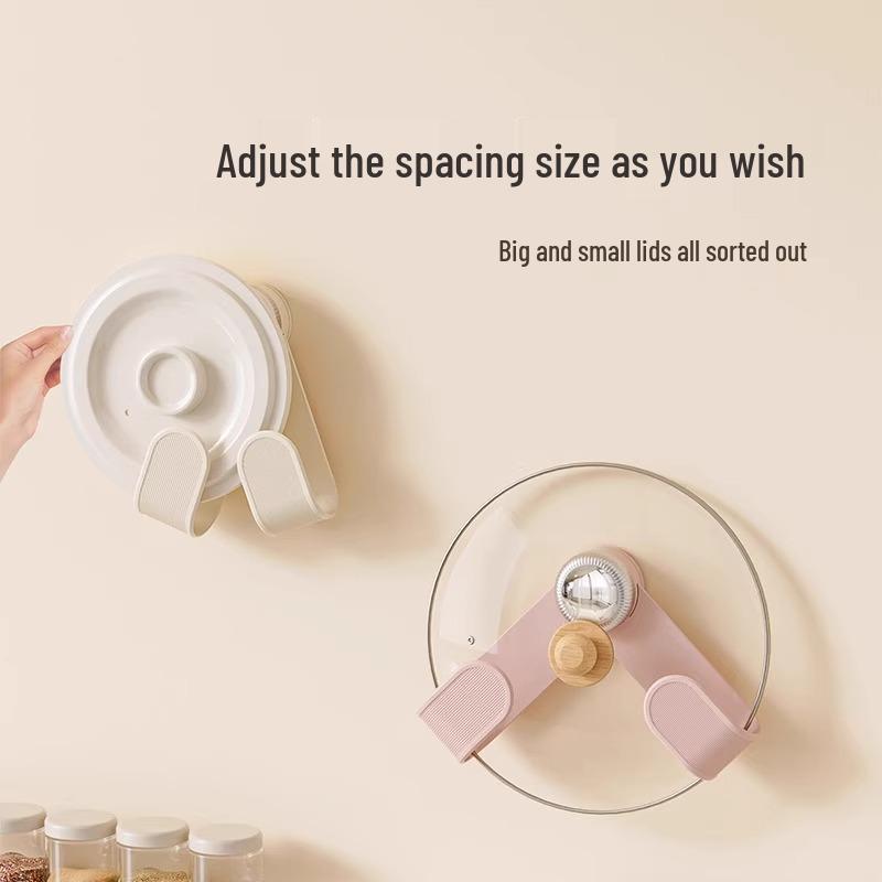 Настенный вращающийся органайзер для крышек кастрюль с присоской, кухонная полка для хранения без сверления для подвешивания и разделочных досок.