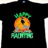 Винтажная футболка HALLOWEEN 90-х HAPPY HAUNTING мультяшная ХЭЛЛОУИН размер L ведьма одинарный шов