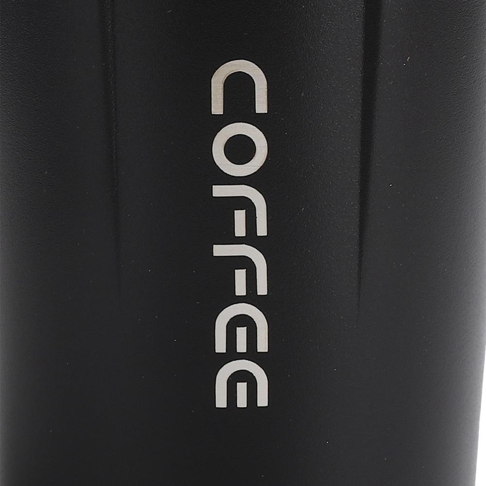 380ml Capacity Stainless Steel Coffee Cup Leakproof Lid Thermal Travel Mug  Car Use