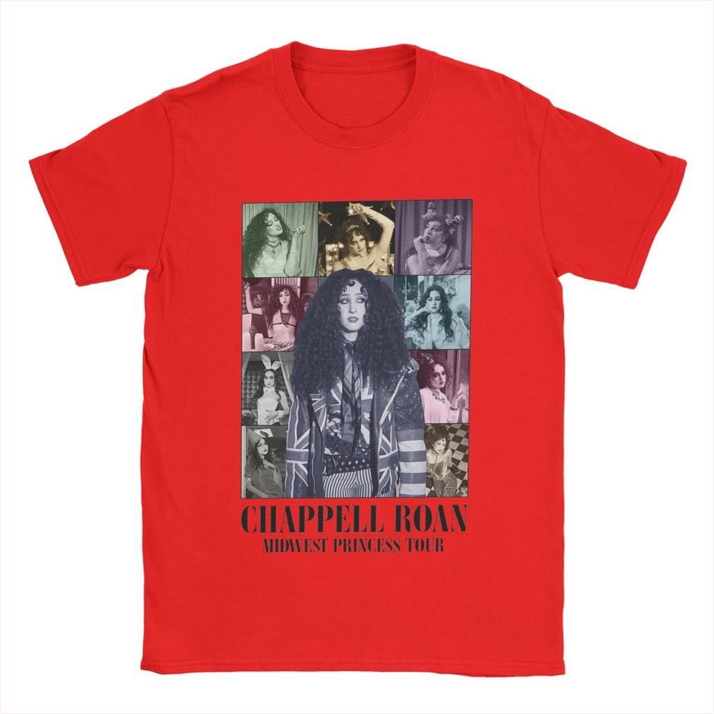 Chappell Roan The Eras Tour Футболка Мерч Мужская Женская Чистый Хлопок Винтажная Футболка С Коротким Рукавом Одежда Идея для Подарка