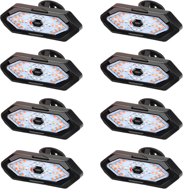 Беспроводной пульт дистанционного управления, задний фонарь указателя поворота для велосипеда, зарядка через USB, задний фонарь указателя поворота, предупреждающий фонарь для ночной езды