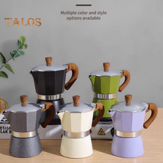 Кофеварка Moka Pot Espresso Maker 150 мл, легкая кофеварка для плиты, простая в использовании итальянская кофеварка для насыщенного эспрессо, латте, капучино