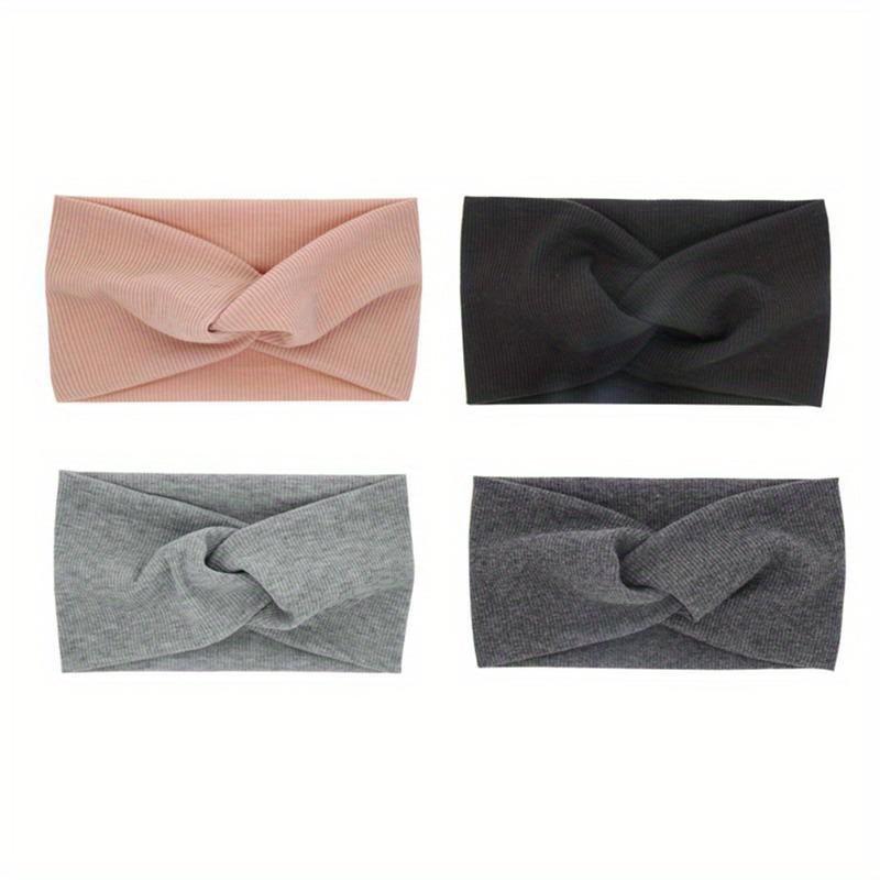 Новая однотонная повязка на голову с узлом для маленьких девочек, эластичные повязки на голову, милый цветной головной убор