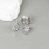 Couple Joint Ring Inlaid with Zircon Texture, Fashionable and Personalized Ring