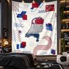 Wall Hanging Tapestry Netherlands Football Print Cloth for Living Room Bedroom Home Decor