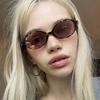Сексуальные маленькие овальные солнцезащитные очки с леопардовым принтом, женские милые очки без макияжа, простые очки в оправе, мужские очки, милые декоративные компьютерные очки