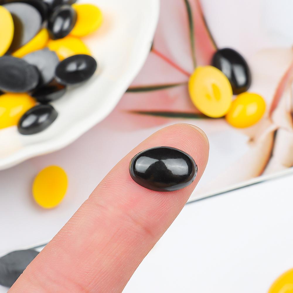 100Pcs Safety Plastic Safety Noses Oval Plastic Safety Eyes Safety Flat Noses for Dolls Making Toys