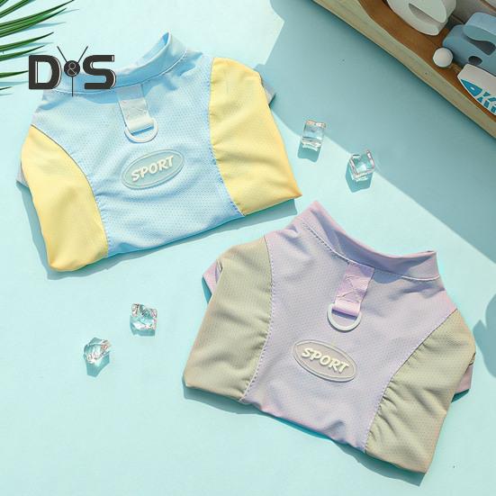 Солнцезащитная рубашка для собак, дышащая, быстросохнущая, охлаждающая футболка из ледяного шелка для собак, летняя одежда без рукавов для маленьких и средних собак