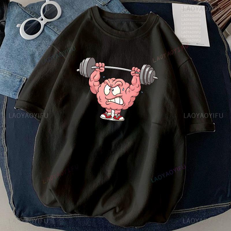 Футболка с принтом «Тяжелая атлетика» для кошек Work Out Funny Gym Design Sticker Graphic Высококачественные хлопковые футболки для мужчин Одежда Camisetas