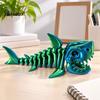 Крутое украшение для офисного стола, 3D-печатная шарнирная фигурка акулы-скелета, жемчужная гибкая суставчатая игрушка с подвижным позвоночником, костяная игрушка, антистресс-декор, подарок