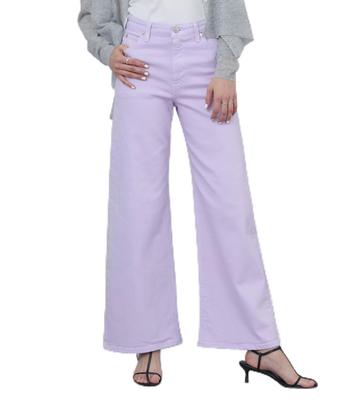 Lee Standard Wardrobe Широкие джинсы из денима, Брюки, Женские, Фиолетовые, Весна/Лето