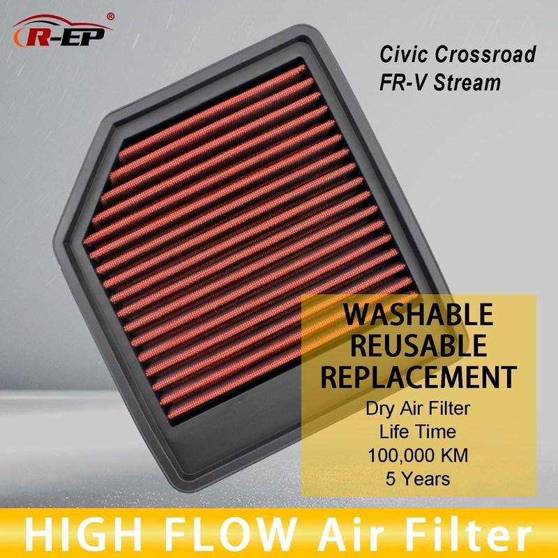 Воздушный фильтр R-EP High Flow Подходит для Honda Civic Crossroad FR-V Stream 1.8L Фильтры холодного впуска Моющиеся Многоразовые