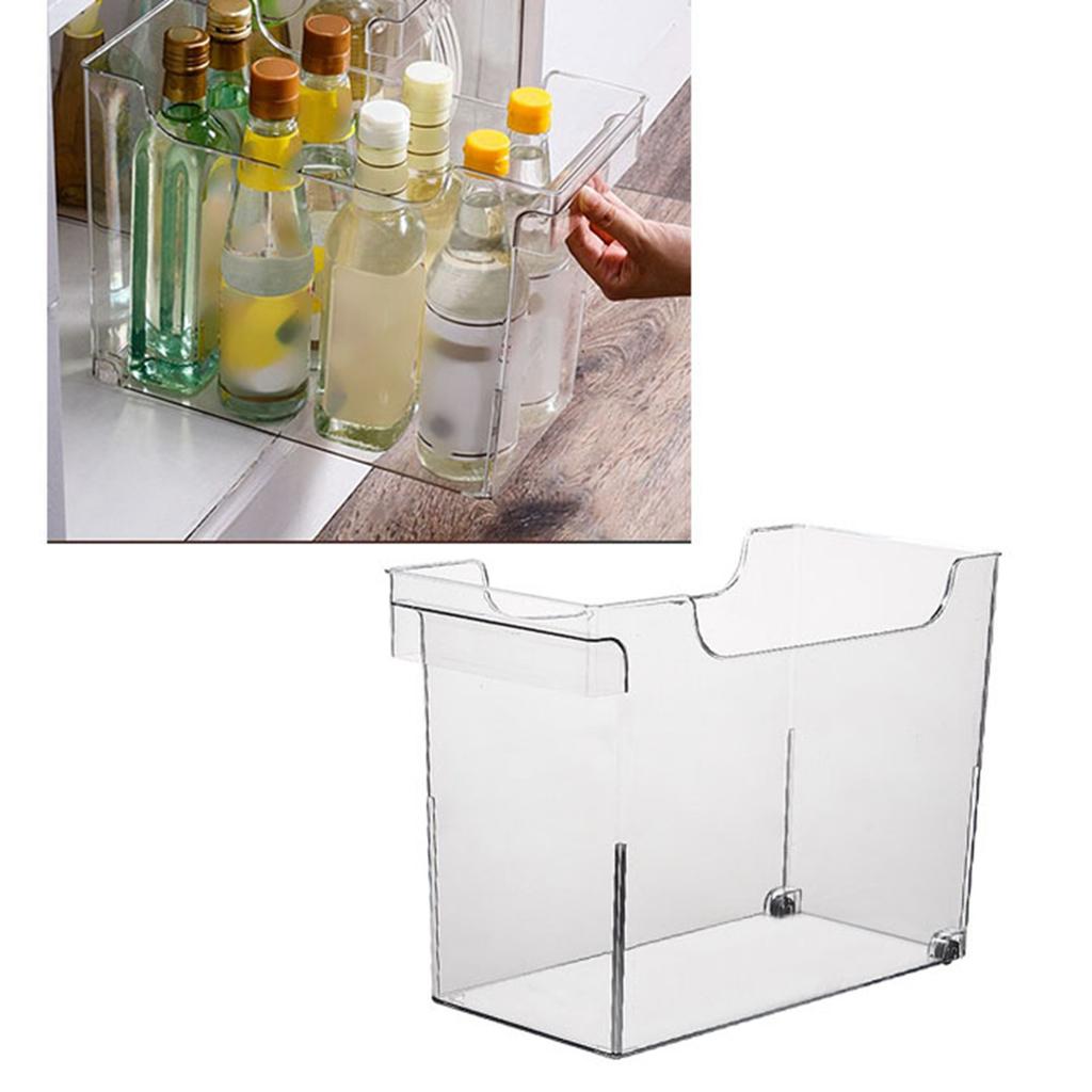 Clear Kitchen Organizer Bin Space Saving Multifunctional U Shaped Clear Containers Bin for Pot Lids