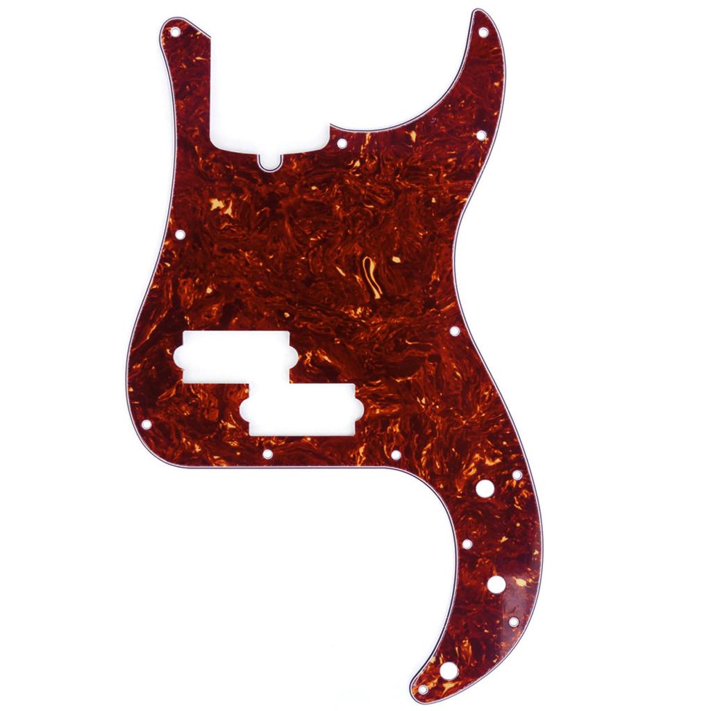 Musiclily Pro Precision Bass Pickguard for American Precision Brown Tortoiseshell 4P 13-hole 4-string Bass,