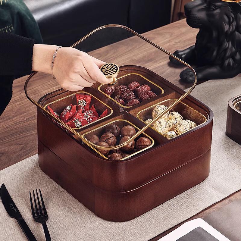 Naijiang Solid Wood Chinese Style Snack & Candy Tray