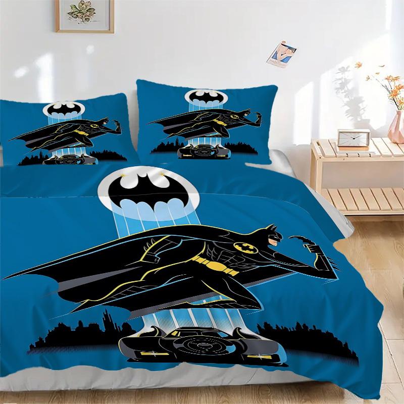 3pcs Batman Duvet Cover Set (1 Duvet Cover + 2 Pillowcases, No Core) - Comfortable, And Breathable Bedroom Decoration yy251104021