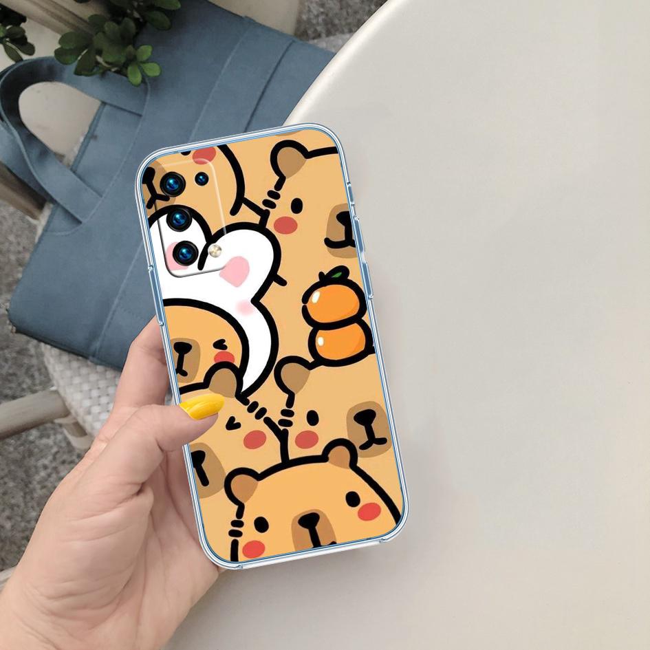 LO19 Cartoon  Capybara Case for Motorola E13 E15 E20 E22 E22I E22S E30 E32 E40 E7 E7I G Plus Power Play Stylus G22 G14