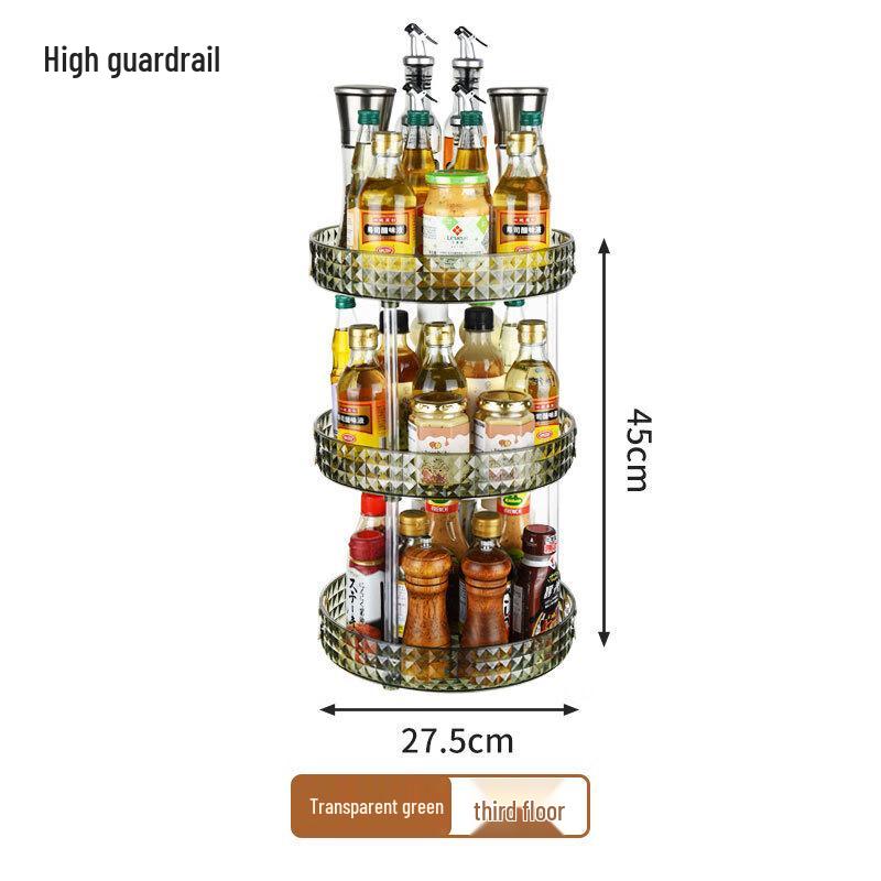 Wutuo Two-Tier Rotating Kitchen Spice Rack