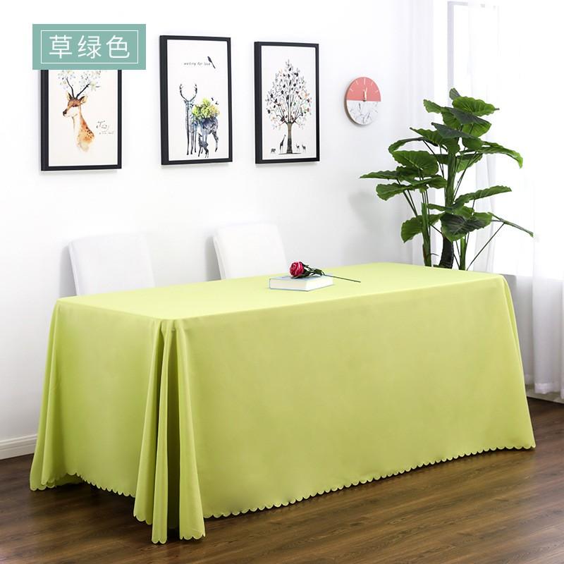 Premium Solid Color Tablecloth Wedding Hotel Dining Long Rectangle Table Cover Anti-Slip Stain Resistant Decorative Linen Look