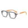 New fashion retro double beam multilateral glasses frame flat mirror men's personality punk wear fashion glasses women