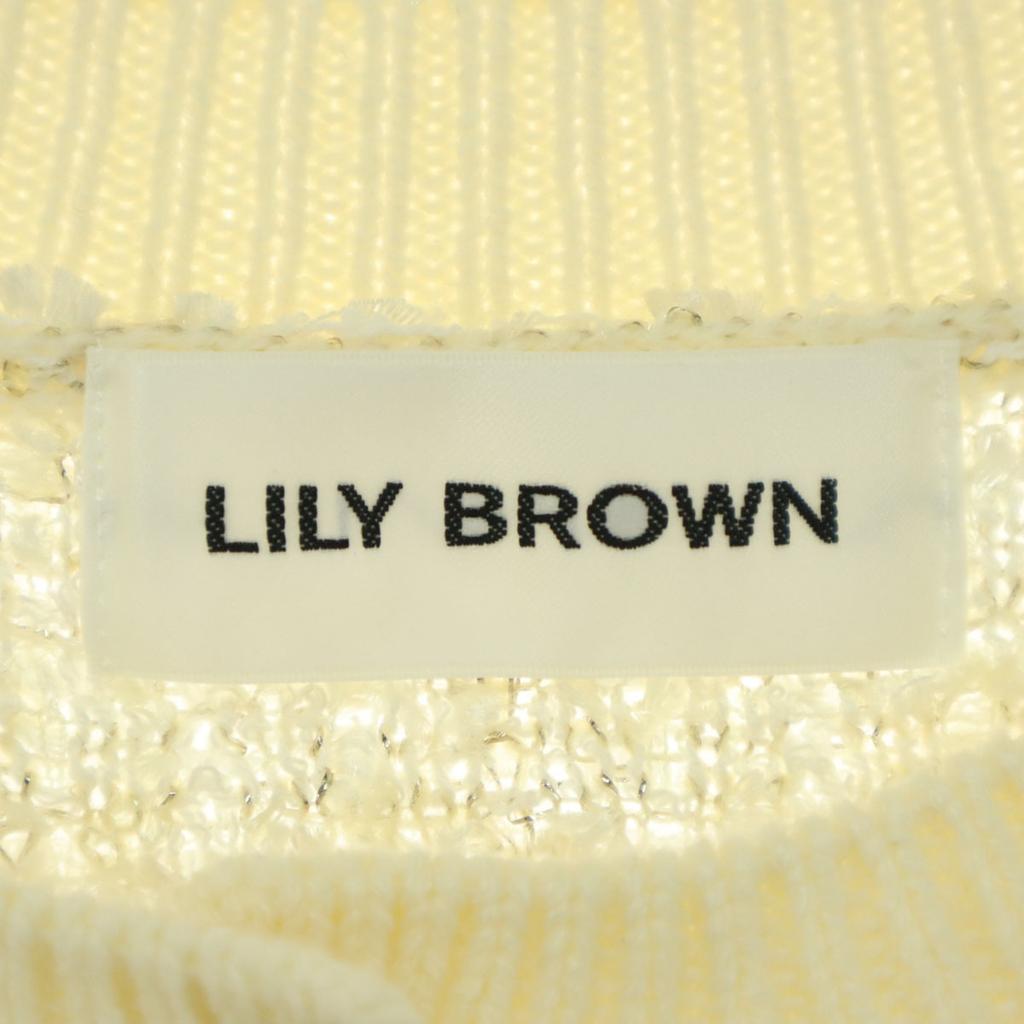 Lily Brown 23AW Кардиган с длинным рукавом F Белая система Женский Б/у