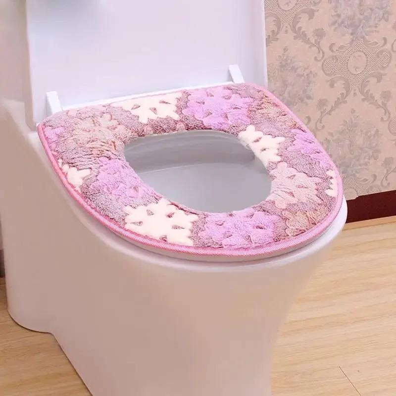 1 шт. Обогреватель для ванной комнаты Моющаяся тканевая накладка на сиденье унитаза Грелка для сиденья унитаза Набор для сиденья унитаза