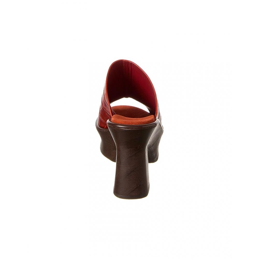 Salvatore Ferragamo Ferragamo Samanta Крокодиловая кожа Сандалии на платформе Красный